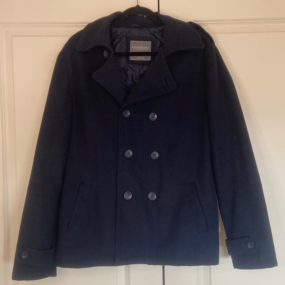 Black Merona Breasted Pea Coat